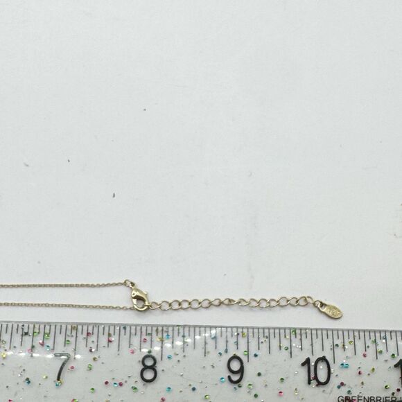 Vintage Monet Y Drop Heart Pendant Necklace Rhinestone Signed Love Jewelry 18” - Picture 5 of 8